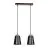 Emibig Lampa Wisząca Bolero Stal Czarny | Nadaje Się Do 2x E27 - Max 15W