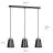 Emibig Lampa Wisząca Bolero Stal Czarny | Nadaje Się Do 3x E27 - Max 15W
